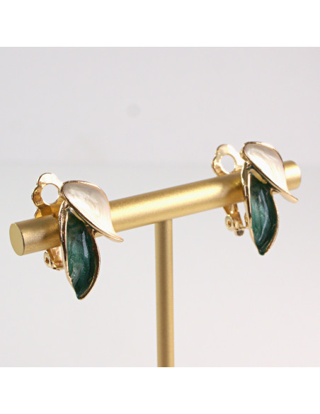 Klipsy do Uszu LISTKI Lolita Accessories Klips do Ucha Listek Zielony