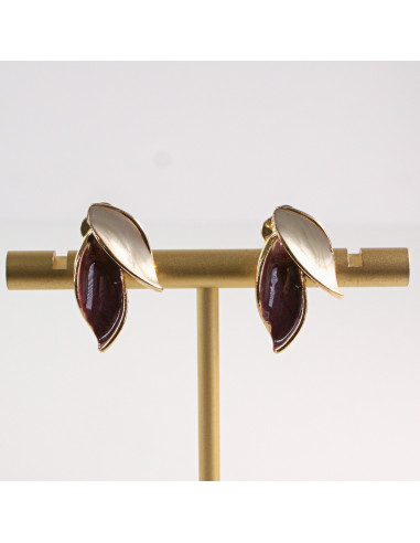 Klipsy do Uszu LISTKI Lolita Accessories Klips do Ucha Listek BURGUND