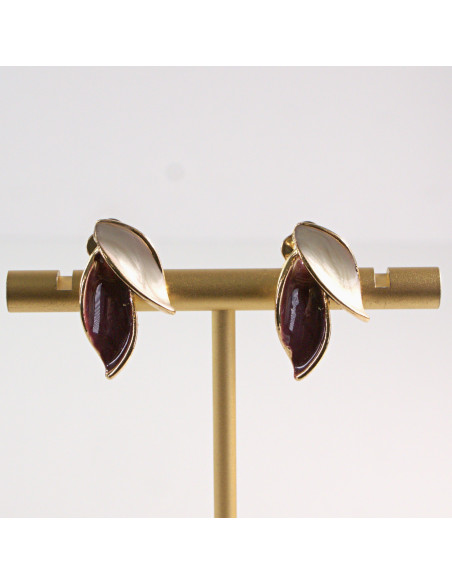 Klipsy do Uszu LISTKI Lolita Accessories Klips do Ucha Listek BURGUND