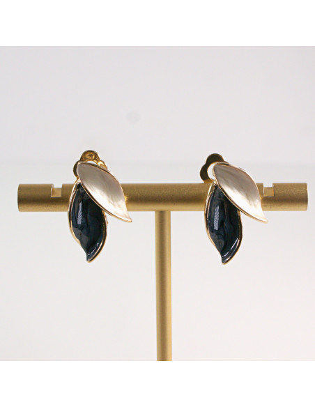 Klipsy do Uszu LISTKI Lolita Accessories Klips do Ucha LISTEK GRANATOWY