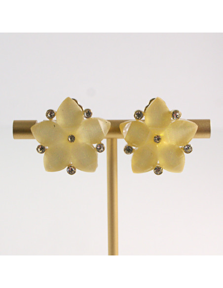 Klipsy do Uszu Lolita Akcesoria Klips do Ucha Kwiatki Kwiatek