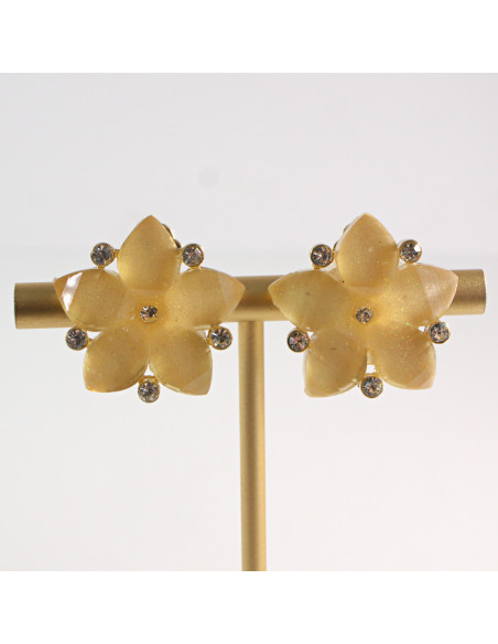 Klipsy do Uszu Lolita Akcesoria Klips do Ucha Kwiatki Kwiatek