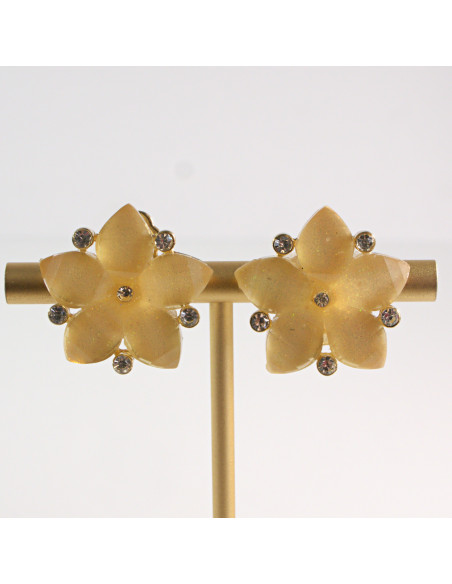 Klipsy do Uszu Lolita Akcesoria Klips do Ucha Kwiatki Kwiatek