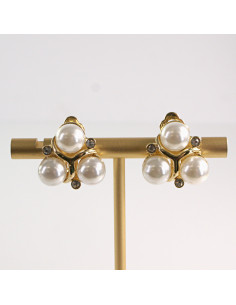 Klipsy do Uszu Lolita Akcesoria Klips do Ucha z PERŁAMI...