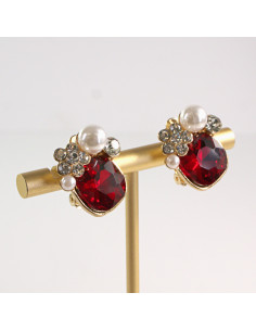 Klipsy do Uszu Lolita Akcesoria Klips do Ucha CZERWONE... 2