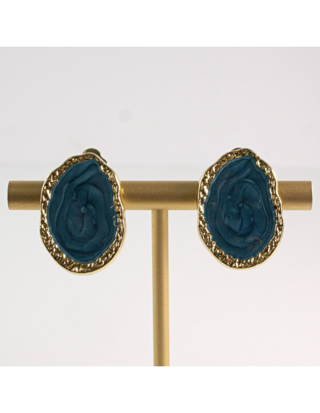 Klipsy do Uszu Lolita Akcesoria Klips do Ucha NIEBIESKIE ŁEZKI MELANŻ