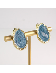 Klipsy do Uszu Lolita Akcesoria Klips do Ucha NIEBIESKIE... 2