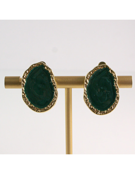 Klipsy do Uszu Lolita Akcesoria Klips do Ucha ZIELONE ŁEZKI MELANŻ