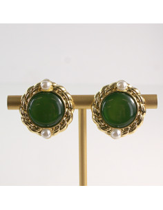 Klipsy do Uszu Lolita Akcesoria Klips do Ucha zielone...