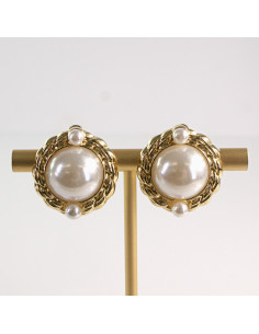 Klipsy do Uszu Lolita Akcesoria Klips do Ucha z PERŁĄ...