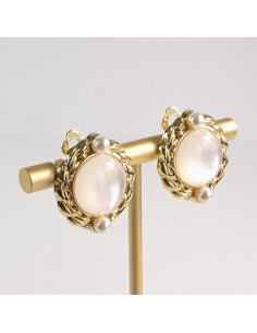 Klipsy do Uszu Lolita Akcesoria Klips do Ucha ecru... 2