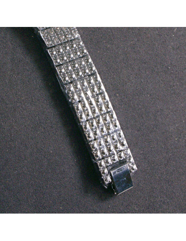 Zegarek damski srebrny z białą tarczą i...