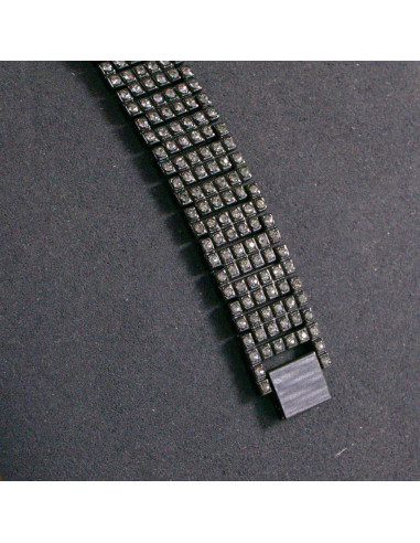 Zegarek damski czarny z cyrkoniami Lolita...