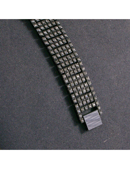 Zegarek damski czarny z cyrkoniami Lolita Akcesoria