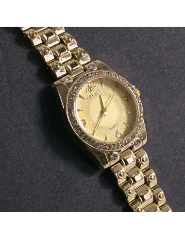 Zegarek damski złoty ze złotą tarczą Lolita...