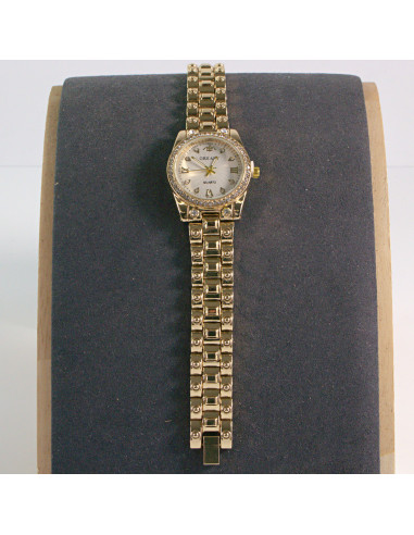 Zegarek damski złoty z białą tarczą Lolita...