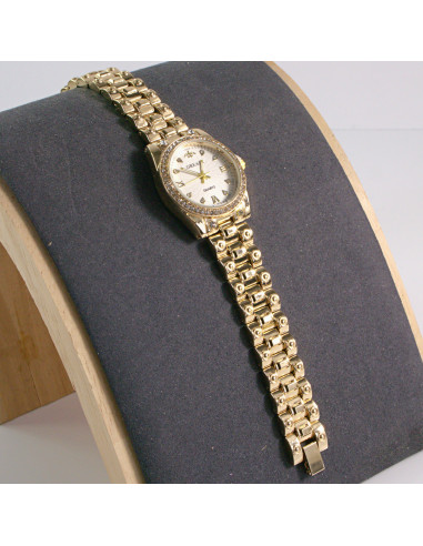 Zegarek damski złoty z białą tarczą Lolita...