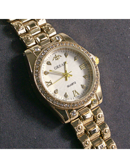 Zegarek damski złoty z białą tarczą Lolita Akcesoria