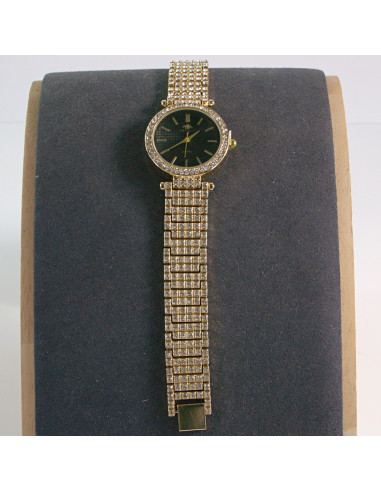 Zegarek damski złoty z czarną tarczą Lolita...