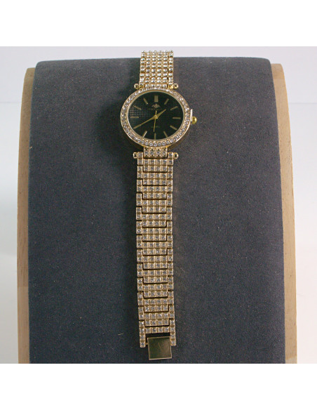 Zegarek damski złoty z czarną tarczą Lolita Akcesoria