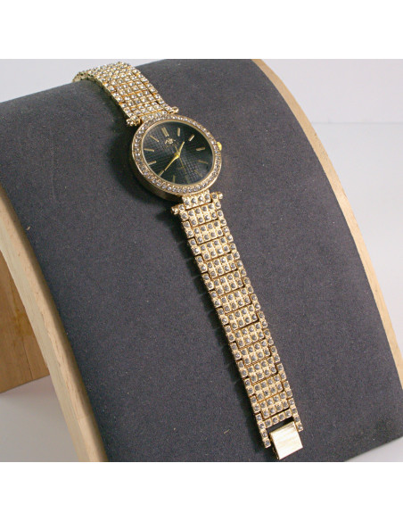 Zegarek damski złoty z czarną tarczą Lolita Akcesoria