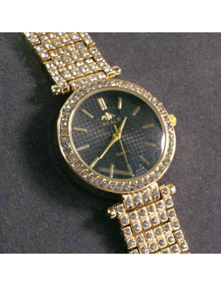 Zegarek damski złoty z czarną tarczą Lolita Akcesoria