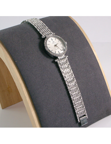 Zegarek damski srebrny z białą tarczą Lolita...