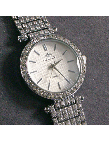 Zegarek damski srebrny z białą tarczą Lolita...