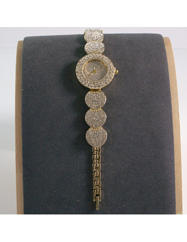 Zegarek damski vintage złoty zwężany z tarczą z...