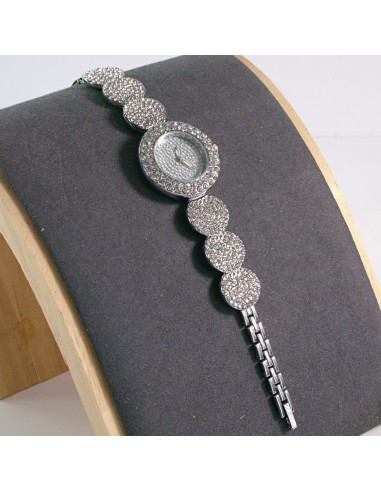 Zegarek damski vintage srebrny zwężany z tarczą...