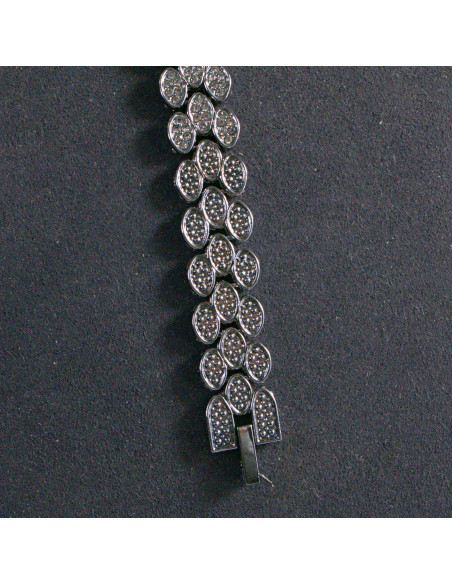 Zegarek damski vintage srebrny z białą tarczą z kamieniami Lolita Akcesoria