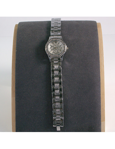 Zegarek damski vintage srebrny z białą tarczą...