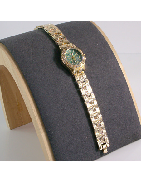 Zegarek damski vintage złoty z zieloną tarczą Lolita Akcesoria