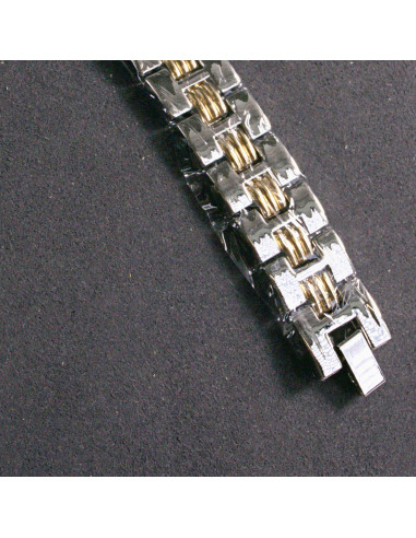 Zegarek damski vintage srebrno- złoty z białą...