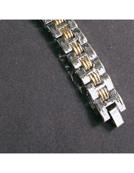 Zegarek damski vintage srebrno- złoty z białą tarczą Lolita Akcesoria