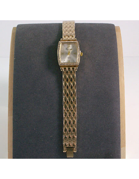 Zegarek damski vintage prostokątny złoty z białą tarczą Lolita Akcesoria