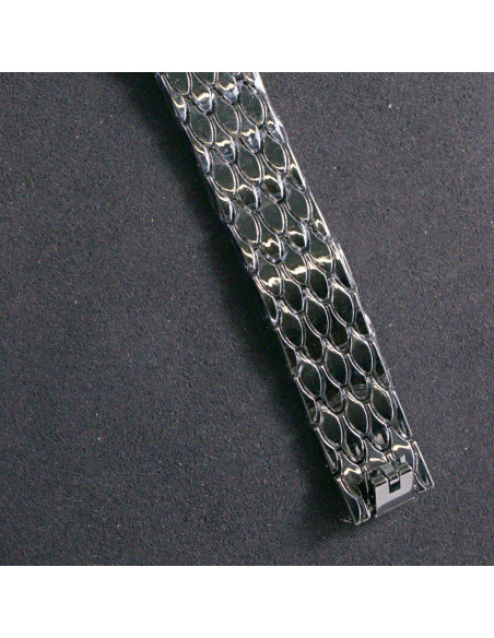 Zegarek damski vintage prostokątny srebrny z białą tarczą Lolita Akcesoria