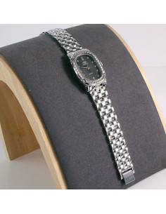 Zegarek damski vintage  srebrny z czarną tarczą Lolita... 2