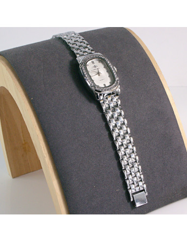 Zegarek damski vintage  srebrny z białą tarczą...