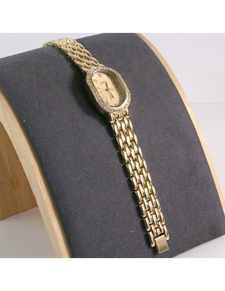 Zegarek damski vintage złoty ze złotą tarczą owal Lolita Akcesoria