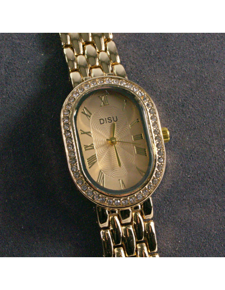 Zegarek damski vintage złoty ze złotą tarczą owal Lolita Akcesoria