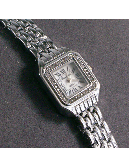 Zegarek damski vintage srebrny z białą tarczą Lolita Akcesoria