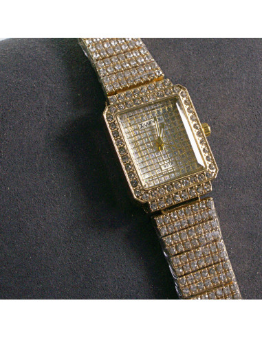 Zegarek damski vintage złoty z cyrkonią Lolita...