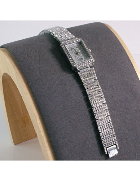 Zegarek damski vintage srebrny z cyrkonią Lolita Akcesoria