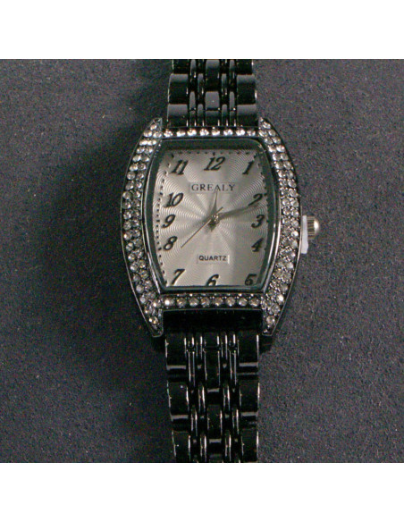 Zegarek damski vintage czarny z białą tarczą Lolita Akcesoria