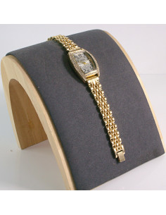 Zegarek damski vintage złoty biała tarcza w cyrkonie... 2