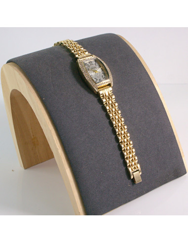 Zegarek damski vintage złoty biała tarcza w...