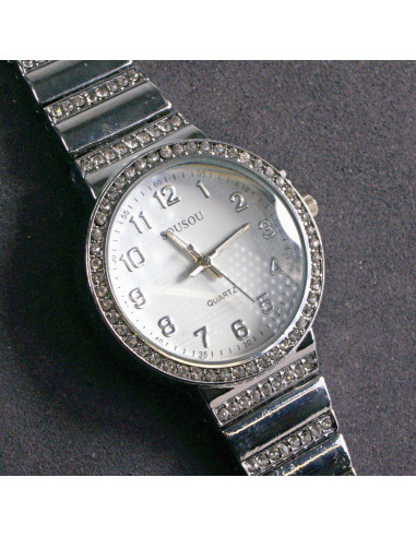 Zegarek damski vintage srebrny z biała tarcza...