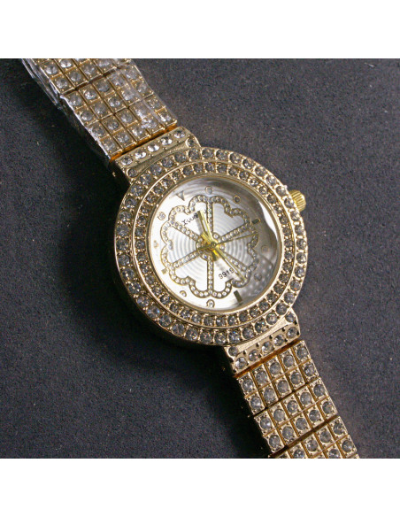 Zegarek damski vintage złoty z białą tarcza Lolita Akcesoria