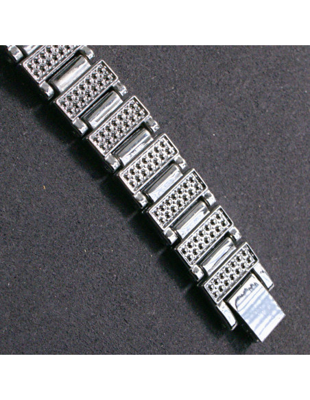 Zegarek damski vintage srebrny z białą tarczą i cyrkonią Lolita Akcesoria